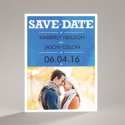 Wedding Type - Navy - Save the Date Magnet