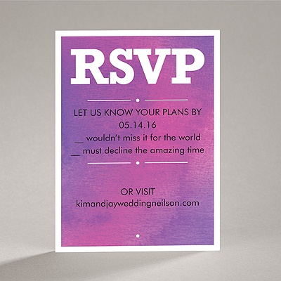 Wedding Type - Orchid - Response Card and Envelope