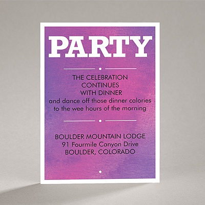 Wedding Type - Orchid - Reception Card