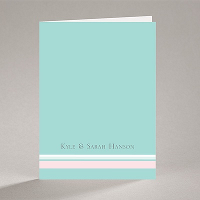 Romantic Posies - Aqua - Note Card and Envelope