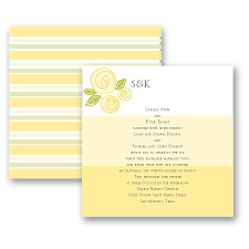Romantic Posies - Canary - Invitation