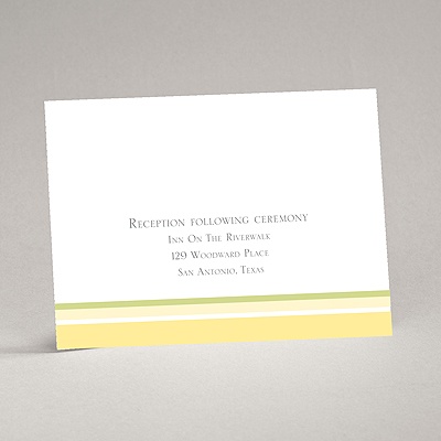 Romantic Posies - Canary -Reception Card