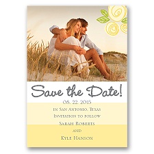 Romantic Posies - Canary - Save the Date Magnet