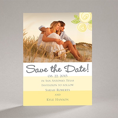 Romantic Posies - Canary - Save the Date Magnet