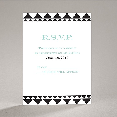 Legendary Love - Black - Response Card and Envelope
