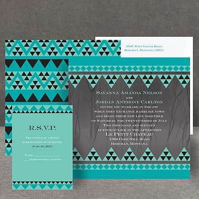 Legendary Love - Peacock - Invitation