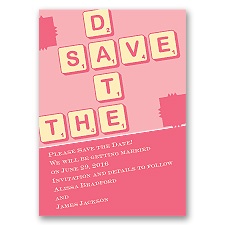 Love Letters - Posie Pink - Save the Date Magnet