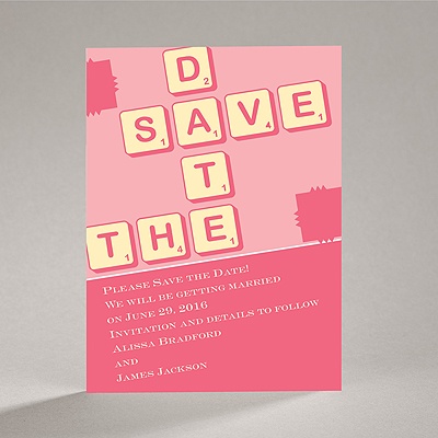 Love Letters - Posie Pink - Save the Date Magnet
