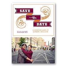 Calligraphy Banner - Save the Date Magnet