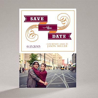 Calligraphy Banner - Save the Date Magnet