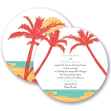 Palm Tree Pair - Invitation