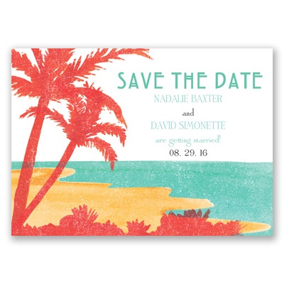 Palm Tree Pair - Save the Date Magnet