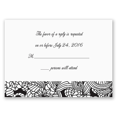 Blossoming Beauty - Response Card and Envelope