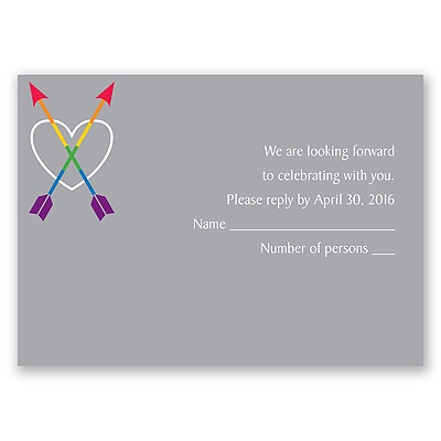 Rainbow Arrows - Response Card and Envelope