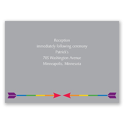 Rainbow Arrows - Reception Card