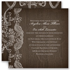Rustic Lace - Invitation