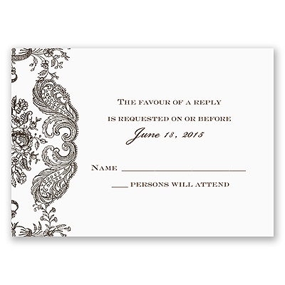 Rustic Lace - Response Card and Envelope
