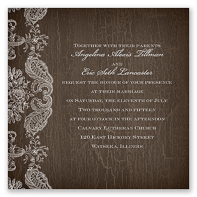 Rustic Lace - Invitation