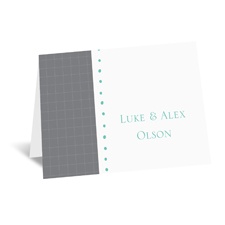 Patterned Tuxes - Note Card and Envelope