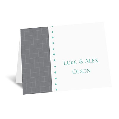 Patterned Tuxes - Note Card and Envelope