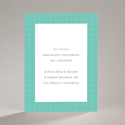 Patterned Tuxes - Reception Card