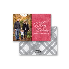 Country Appeal - Barn Red - Petite Photo Holiday Card