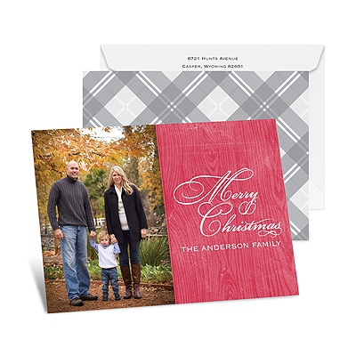 Country Appeal - Barn Red - Petite Photo Holiday Card