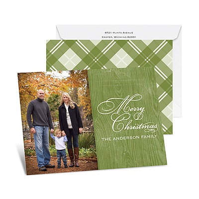 Country Appeal - Pine - Petite Photo Holiday Card