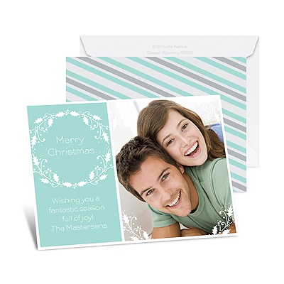 Fresh Holly - Petite Photo Holiday Card