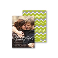 Holiday Swirls - Petite Photo Holiday Card