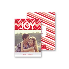 Chevron Joy - Petite Photo Holiday Card