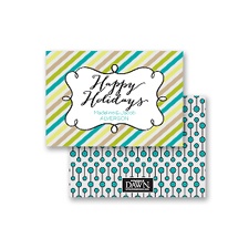 Candy Stripes Holiday - Peacock - Petite Holiday Card