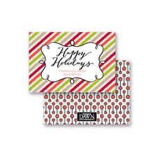 Candy Stripes Holiday - Tango - Holiday Card
