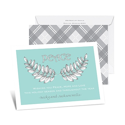 Peace Plaid - Petite Holiday Card