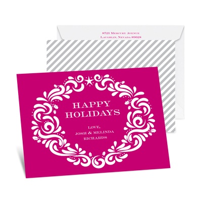 Retro Wreath - Petite Holiday Card