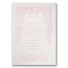 Classic Rose - Ecru - Featherpress Invitation