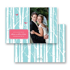Wintry Lovebirds - Photo Holiday Card