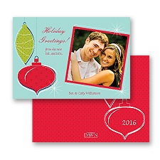 Mod Ornaments - Photo Holiday Card