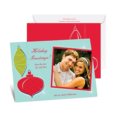 Mod Ornaments - Photo Holiday Card