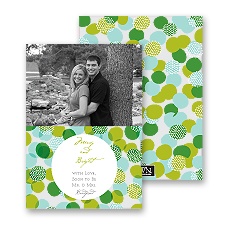 Bright Bubbles - Aqua - Photo Holiday Card