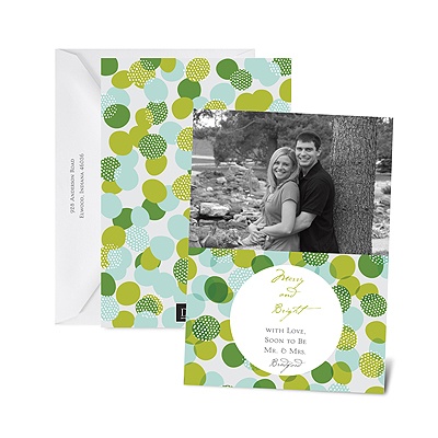 Bright Bubbles - Aqua - Photo Holiday Card