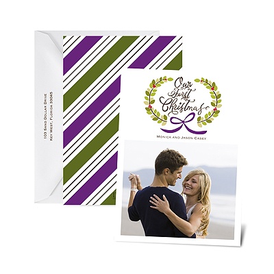 First Christmas - Grapevine - Photo Holiday Card