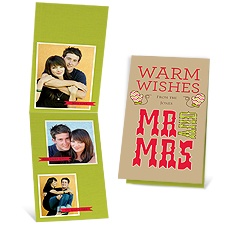 Warm Wishes - Champagne - Photo Holiday Card