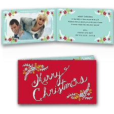 Merriest Moments - Barn Red - Photo Holiday Card