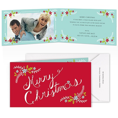 Merriest Moments - Barn Red - Photo Holiday Card