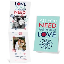 All You Need - Aqua - Photo Holiday Card