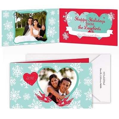Winter Lovebirds - Photo Holiday Card
