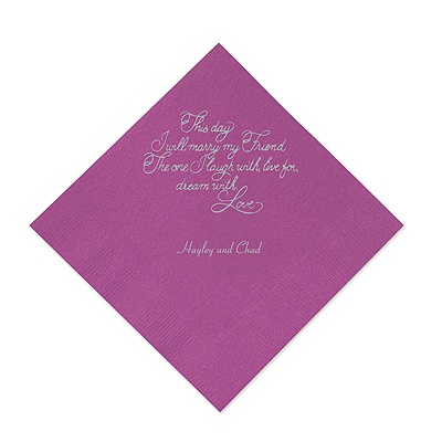 Amethyst Cocktail Napkin