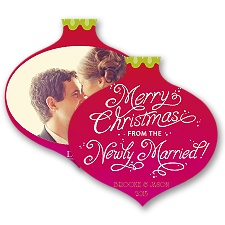 Newly Married Christmas - Photo Holiday Card