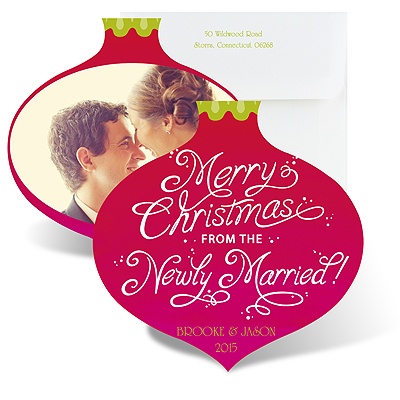 Newly Married Christmas - Photo Holiday Card
